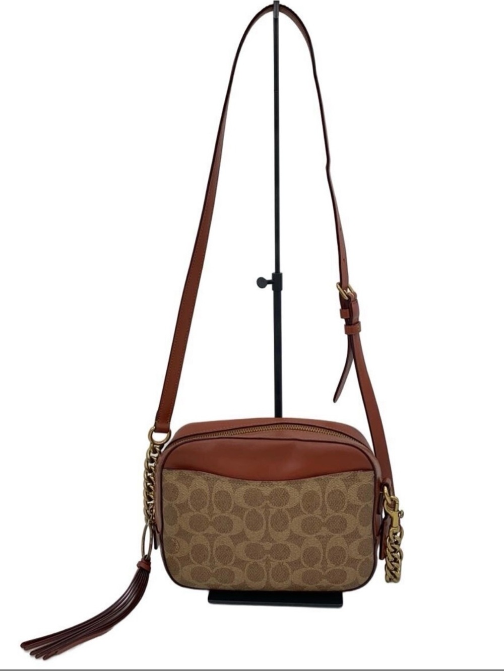COACH Camera bag in signature canvas Tan Rust